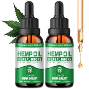 High Potency Hemp Oil Drops - 2 Pack
