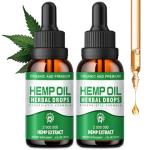 High Potency 100% Pure Hemp Oil Drops 2 Pack