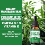 High Potency 100% Pure Hemp Oil Drops 2 Pack