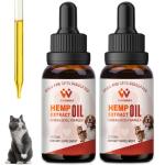 Calming Hemp Oil Drops for Pets - 2-Pack