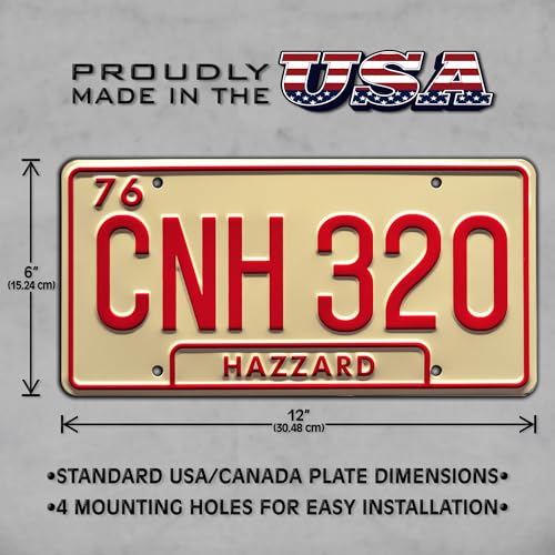 Dukes of Hazzard Metal License Plate - Georgia CNH 320