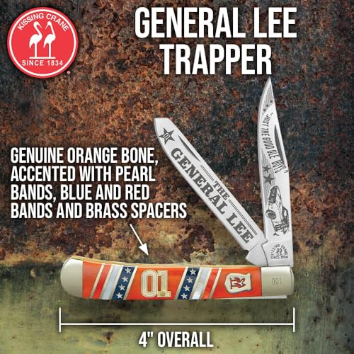 KISSING CRANE General Lee Trapper Pocket Knife
