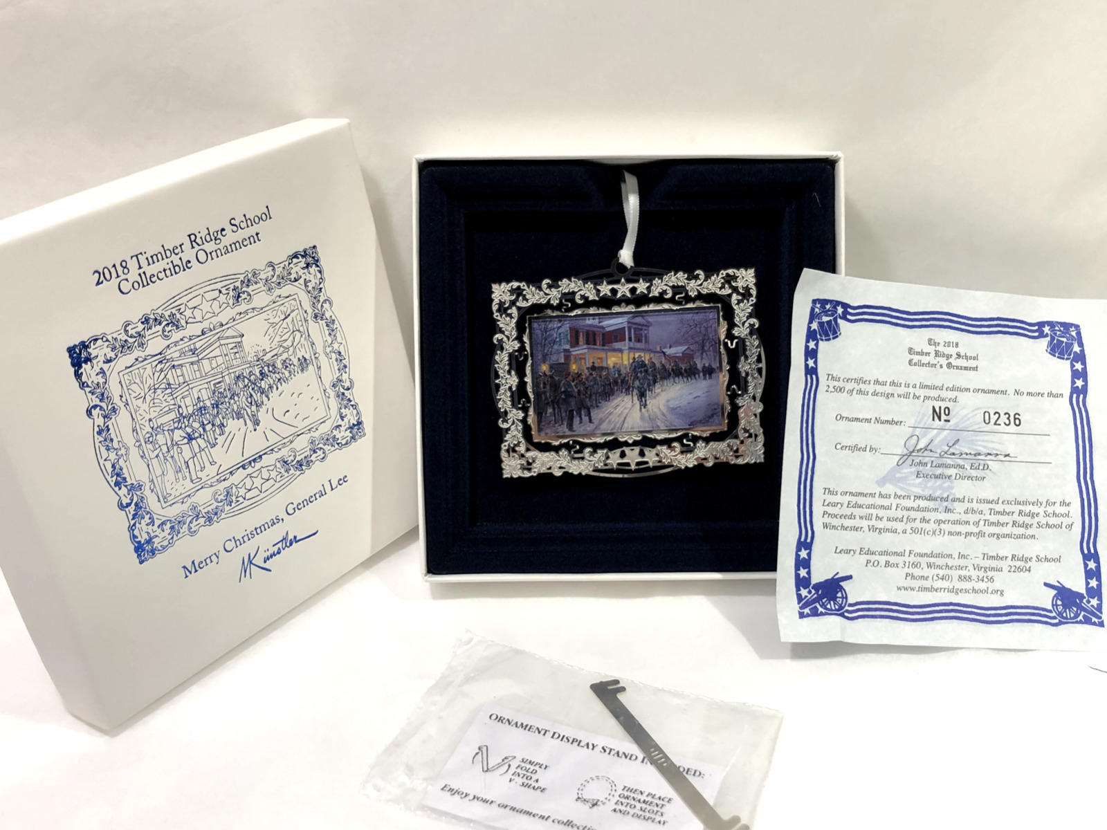 Timber Ridge School General Lee Christmas Ornament