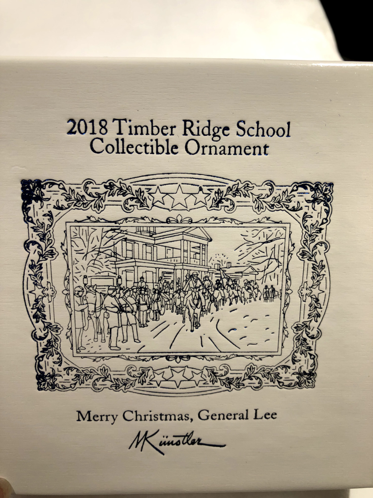 Timber Ridge School General Lee Christmas Ornament