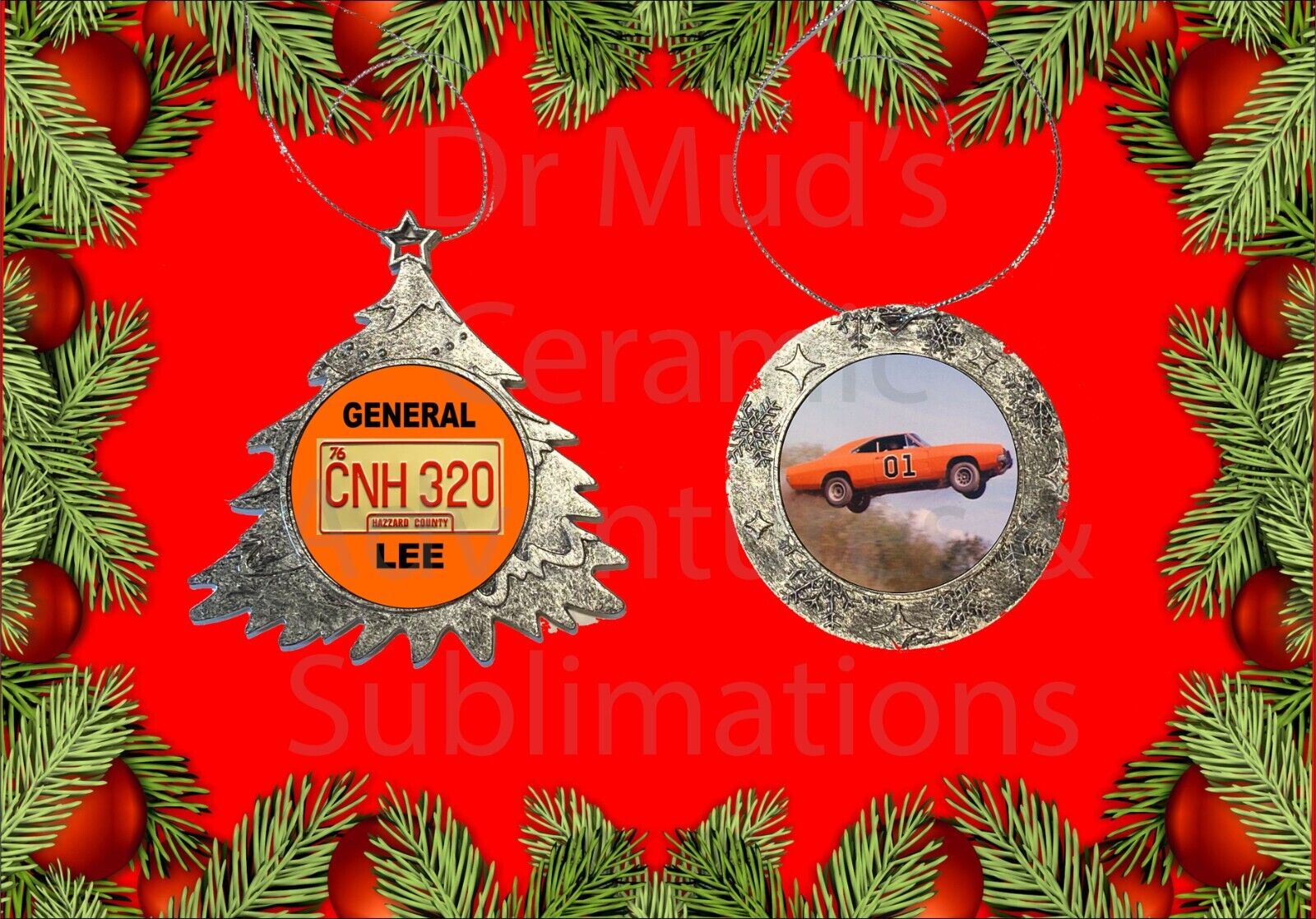 General Lee Christmas Ornament - Select Your Style
