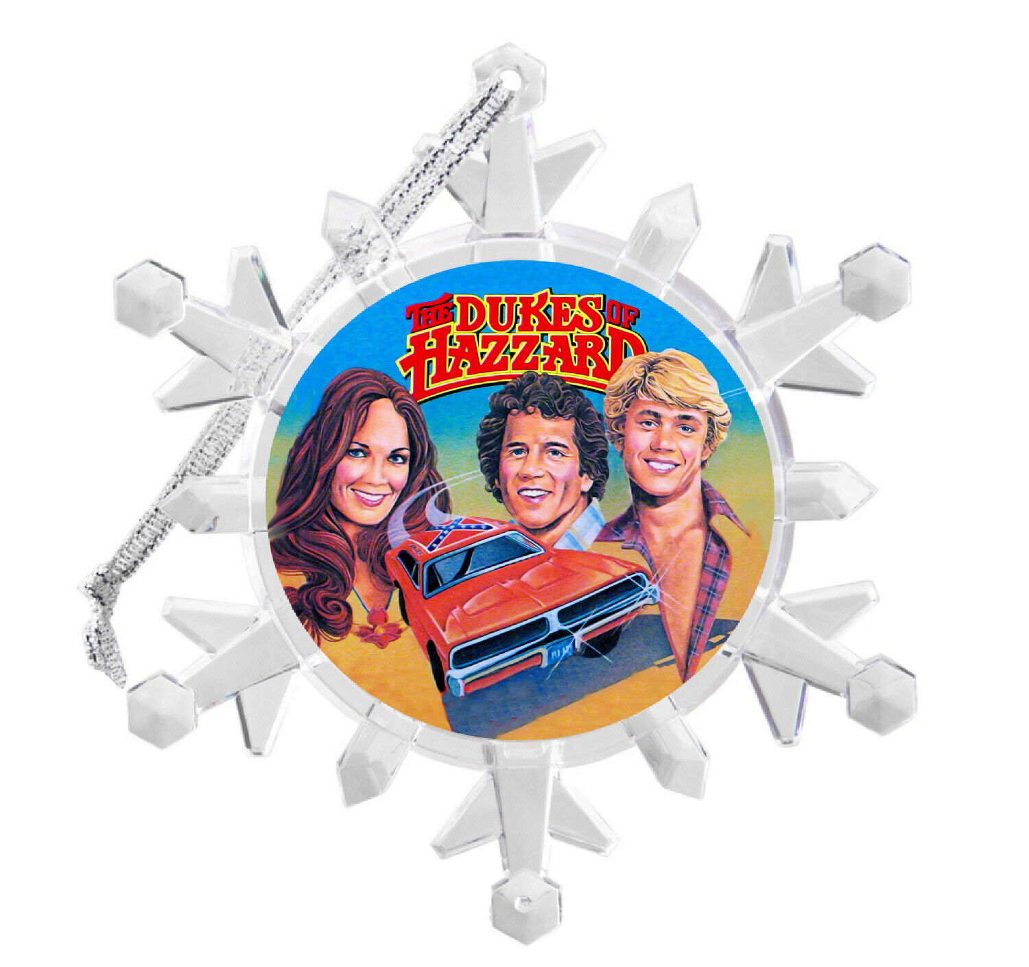 Dukes of Hazzard Holiday Snowflake Ornament
