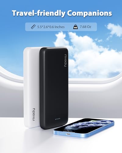 Miady 2-Pack 10000mAh USB-C Portable Power Bank