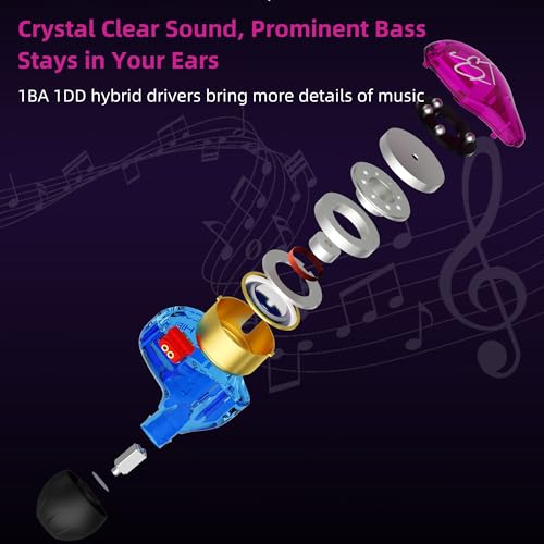YINYOO KZ ZST Colorful Hybrid Gaming Earbuds