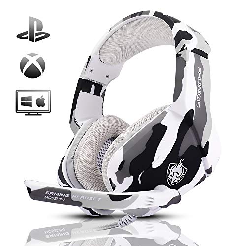 PHOINIKAS Camo Gaming Headset with Noise-Cancelling Mic