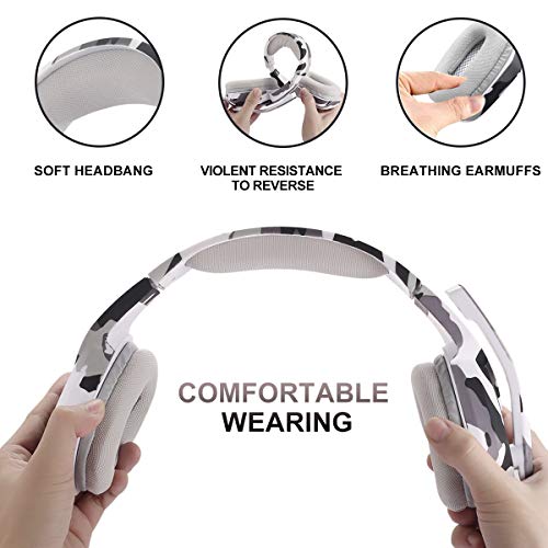 PHOINIKAS Camo Gaming Headset with Noise-Cancelling Mic
