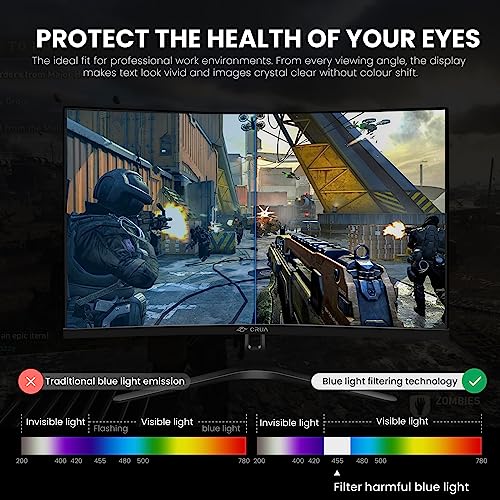 CRUA 27" FHD 144Hz Curved Gaming Monitor