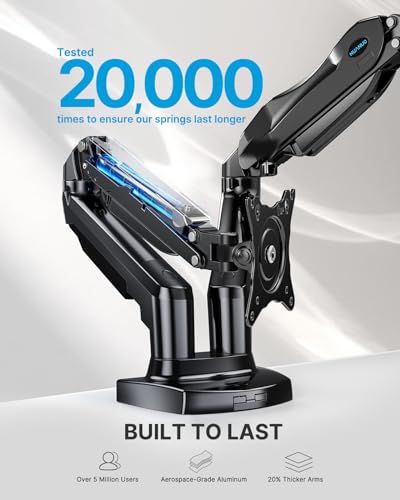 HUANUO Adjustable Dual Monitor Desk Mount Bracket