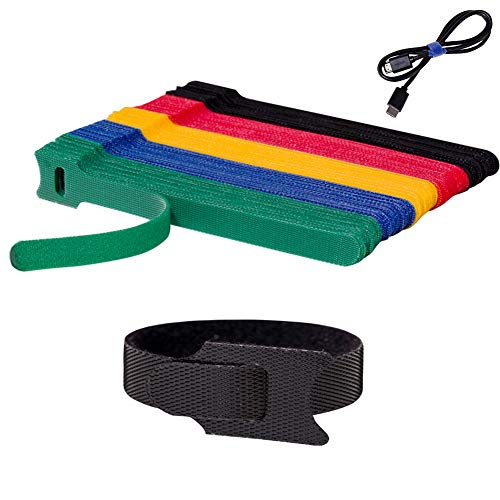 Adjustable Cable Management Ties - 100 Pack