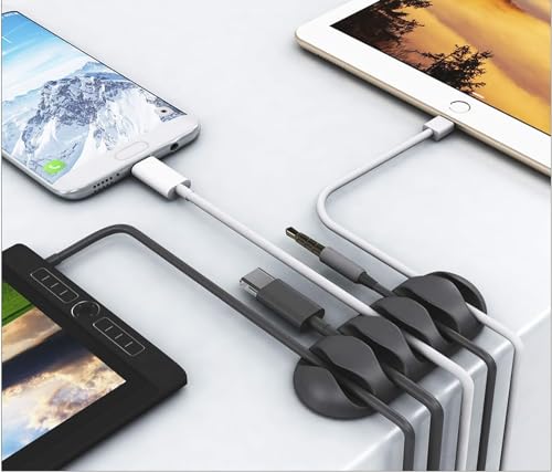 OHill 16-Pack Black Cable Clips for Cord Management