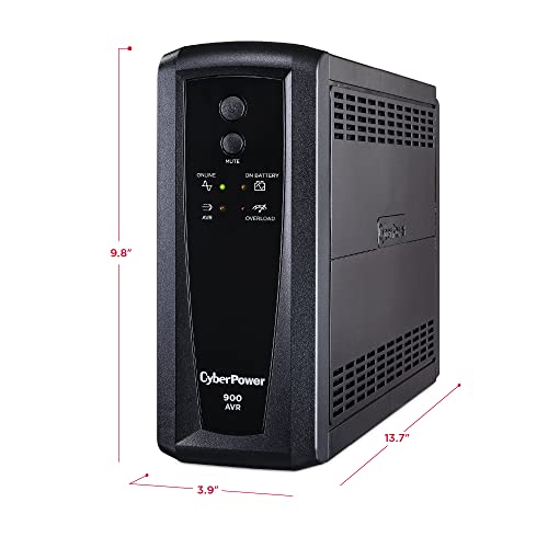 CyberPower 900VA AVR UPS System with 10 Outlets