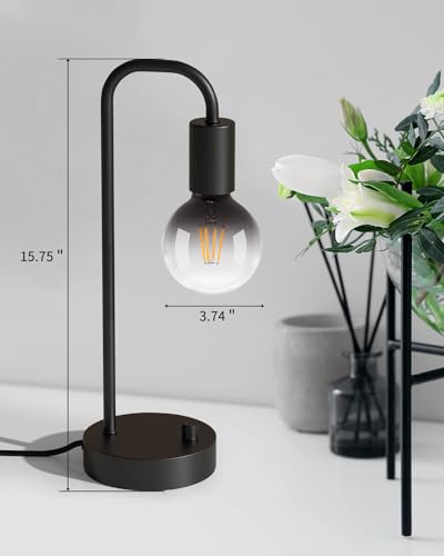Minimalist Industrial Dimmable Table Lamp with Bulb
