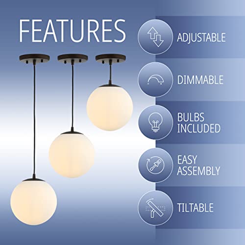 Bleecker 7.75" Minimalist LED Globe Pendant Light