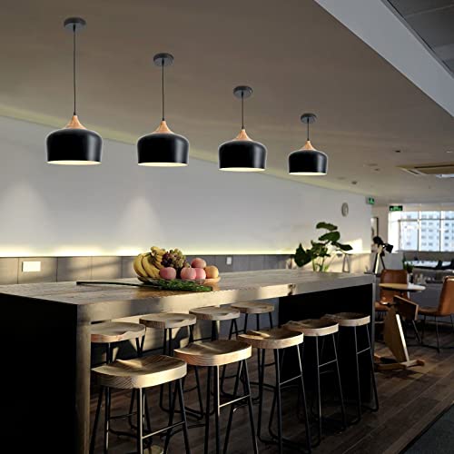 Adjustable Black Metal Pendant Light for Minimalist Decor