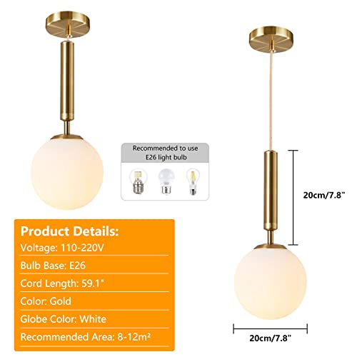 Minimalist Modern Pendant Light with Matte Glass