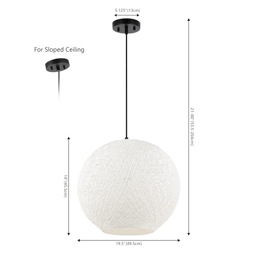 Lacey Minimalist Woven Globe Pendant Light