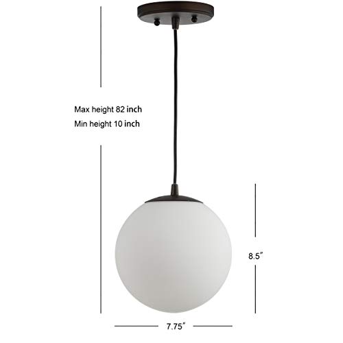 Bleecker 7.75" Minimalist LED Globe Pendant Light