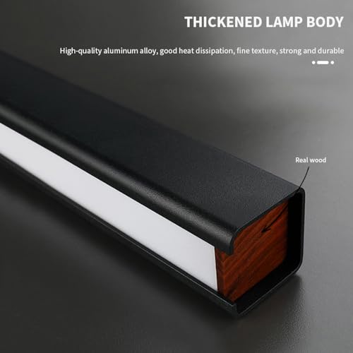 Dimmable Black Minimalist Linear Pendant Light
