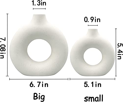 Round White Ceramic Vases for Minimalist Decor