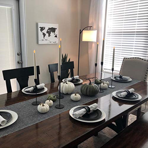 Minimalist Matte Black Candle Holders Set of 3