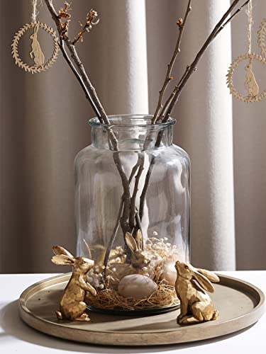 Large Gold Decorative Tray for Minimalist Decor