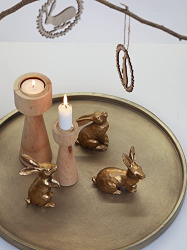 Large Gold Decorative Tray for Minimalist Decor
