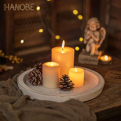 Round Rustic Wooden Serving Tray for Minimalist Decor