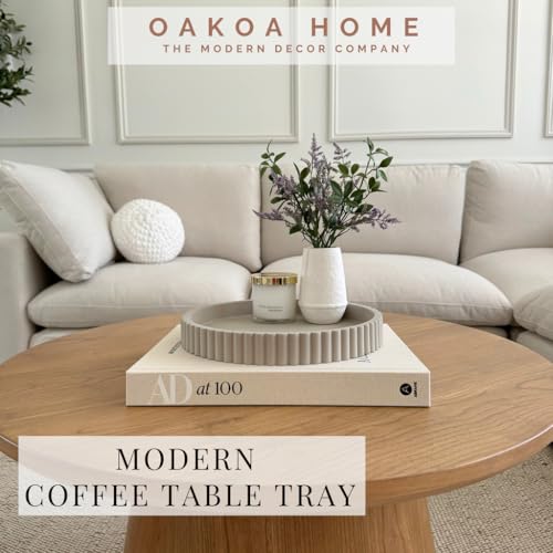 Minimalist Round Concrete Decorative Tray for Table