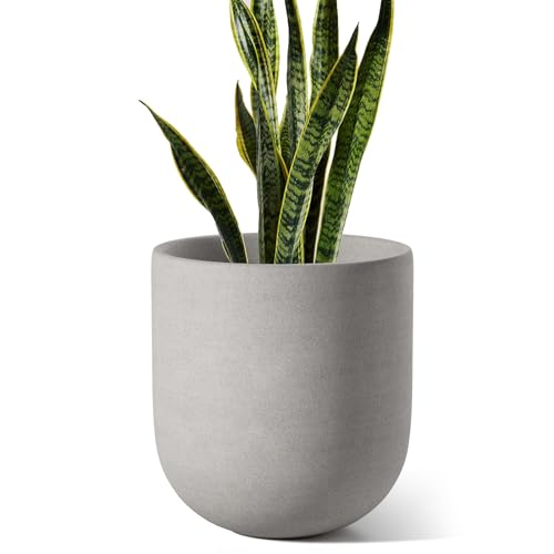 Minimalist Gray Ceramic Planter Pot, 25 cm