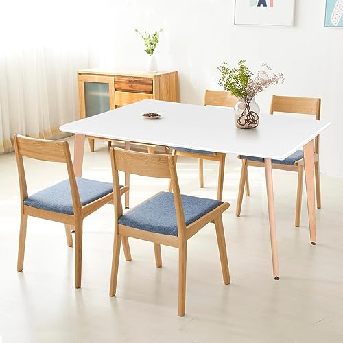 Minimalist Rectangle Dining Table with Beech Legs