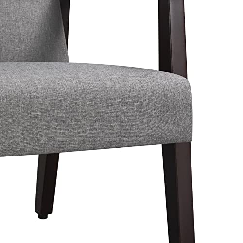 Gray Linen Minimalist Accent Chair - 28" D x 24.5" W