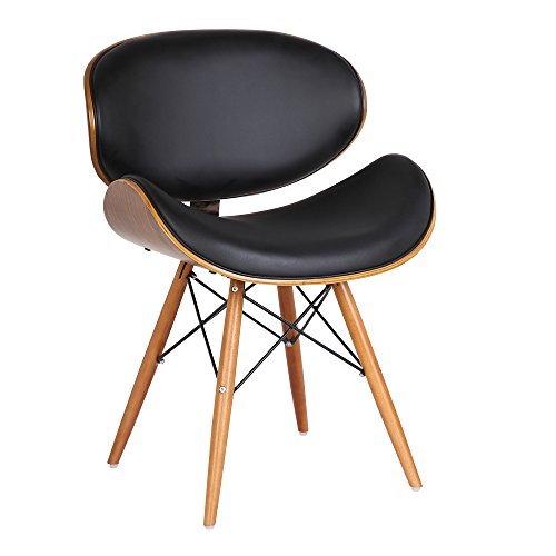 Mid Century Modern Faux Leather Accent Chair