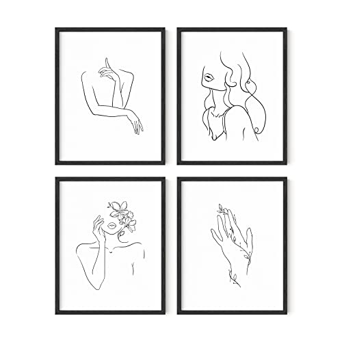 Minimalist Black and White Art Print Set