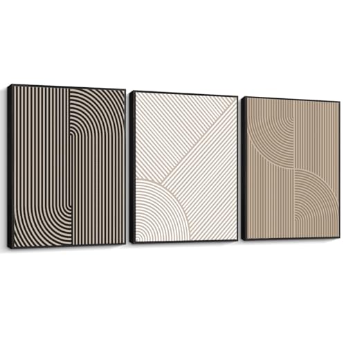 Minimalist Abstract Canvas Art Set - 3 Prints