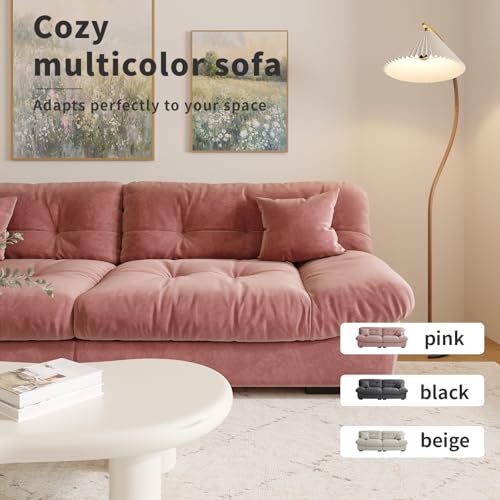 Beige Cloud Modular Sectional Sofa with Pillows
