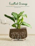 Set of 3 Minimalist Beige Ceramic Plant Pots