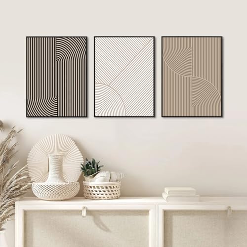 Minimalist Abstract Canvas Art Set - 3 Prints