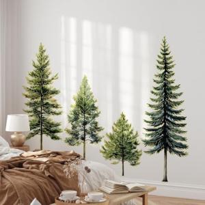 Pine Tree Wall Art Decal for Minimalist Decor