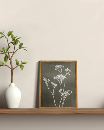 Framed Minimalist Botanical Canvas Wall Art 8x10