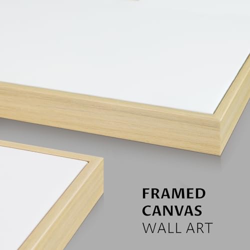 Framed Minimalist Botanical Canvas Art Set of 3