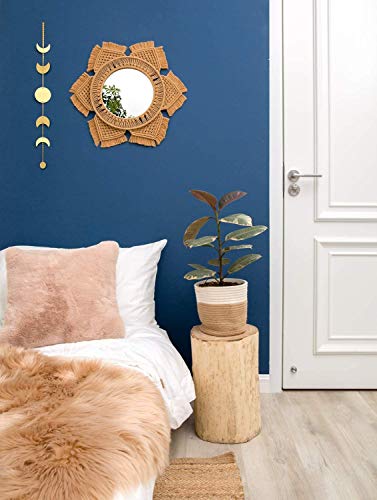 Gold Moon Phase Wall Hanging for Minimalist Decor