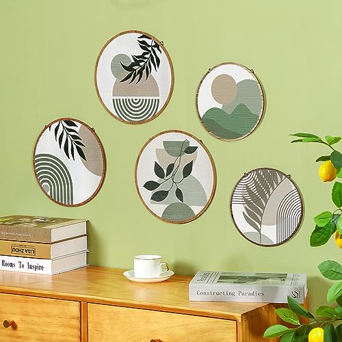 5-Piece Boho Wooden Wall Art Set