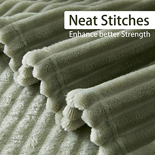 Sage Green Minimalist Throw Blanket, 50x60 inches