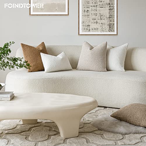Set of 2 Textured Boucle Pillow Covers