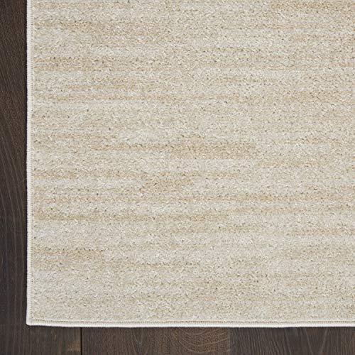 Ivory Beige Minimalist 6' x 9' Area Rug