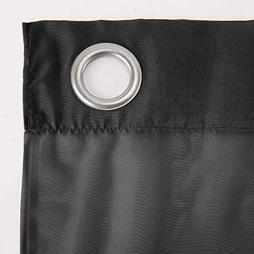 Black Sheer Voile Grommet Curtain Panel 59"x95